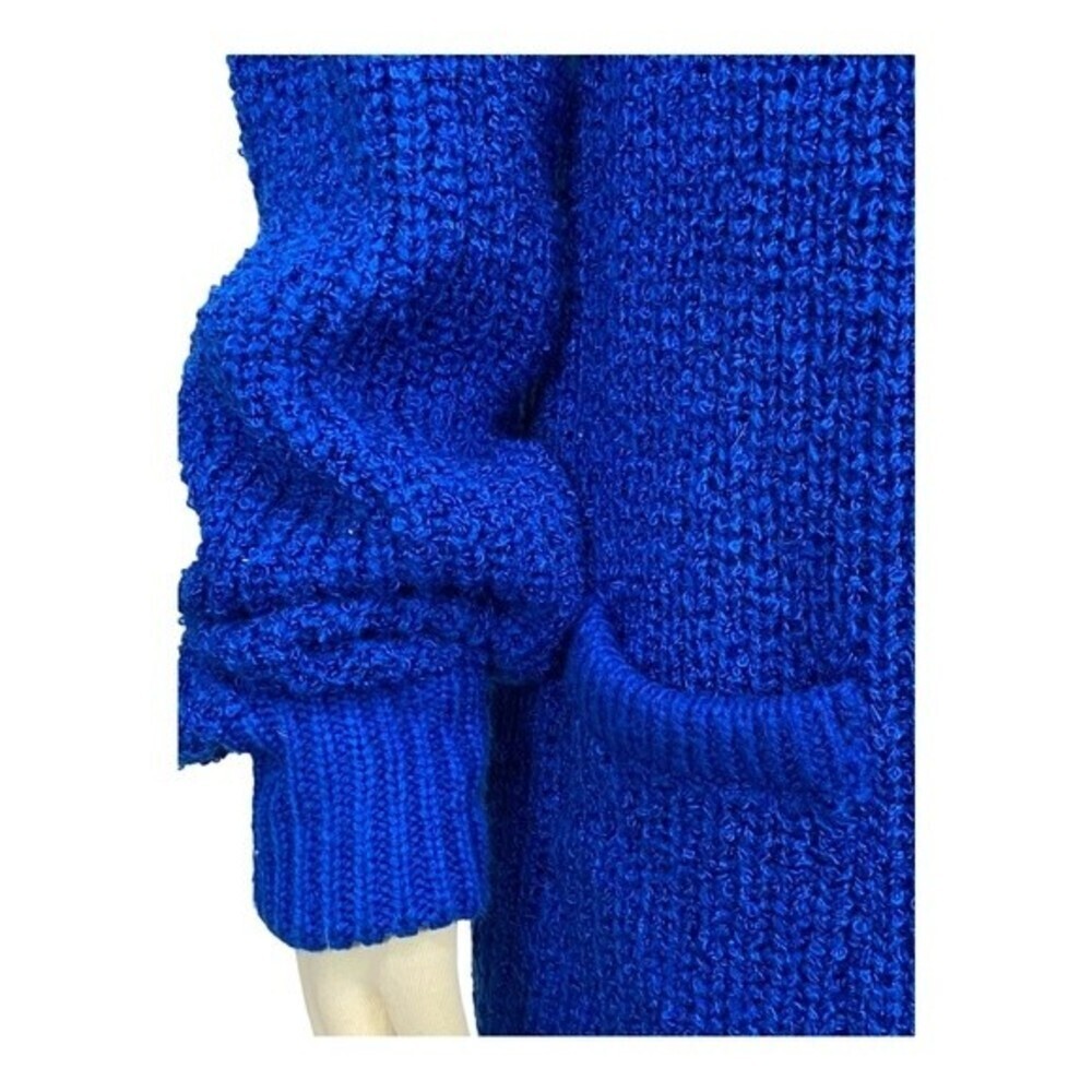 Vintage Deadstock Monto Par Le Chois boucle knit open cardigan sweater Sz M - Picture 4 of 11